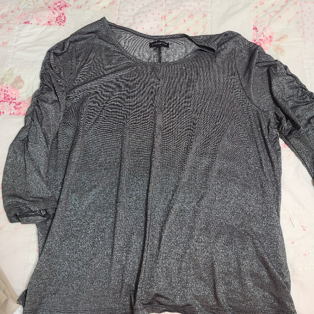 Top - silver thread accent